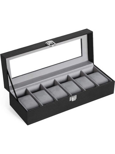 Songmics Watch Box Black 30 x 11.2 x 8 cm (JWB06BK) (SNGJWB06BK)