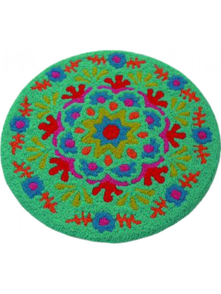 Στρογγυλό Χαλάκι Πράσινο Mandala 60cm