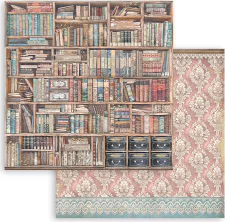 Stamperia Χαρτί Scrapbooking 30,5X30,5cm Διπλής Όψης Venice City of Art vintage books