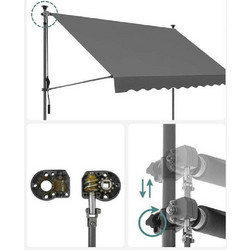 Tέντα Aλουμινίου με Σφιγκτήρες SONGMICS 280 g/m Anthracite 300x130cm (GSA313G02)