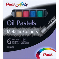 Λαδοπαστέλ Pentel 6 Χρωμάτων μεταλλιζέ