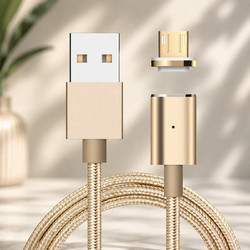 Diamandino Μαγνητικό Καλώδιο Φόρτισης MicroUSB Χρυσό 1m