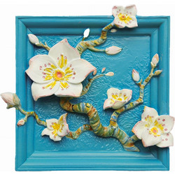 DIY 3D Resin Painting Μαγνητάκι - Apricot Blossom, Van Gogh (7x8cm)