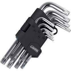 TORX ΚΛΕΙΔΙΑ 9 ΤΕΜΑΧΙΩΝ (T10/15/20/25/27/30/40/45/50) ΧΡΩΜΙΟ-ΒΑΝΑΔΙΟ (CRV)