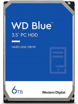 Western Digital Blue 6TB HDD Σκληρός Δίσκος 3.5" Sata 3 5400rpm με 256MB Cache