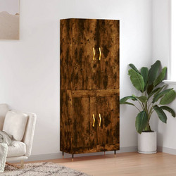 vidaXL Ντουλάπι από Επεξεργασμένο Ξύλο 69,5x34x180 εκ. (Κωδ. 30306471) - καπνιστή-δρυς, 2-ξύλινες-πόρτες