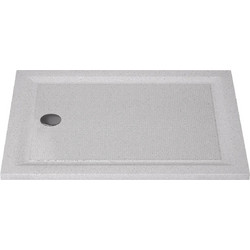 Sanitec Flat Classic A202 120x70 - Παραλληλόγραμμη ντουζιέρα Metallic ICE