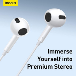 Baseus Encok H17 Handsfree Earbud 3.5mm White