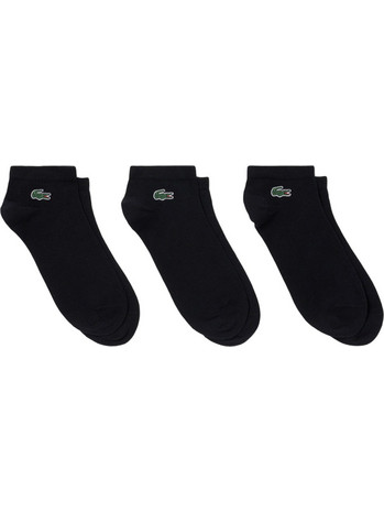 Lacoste Ανδρικές Κάλτσες Μαύρες 3 Pack RA9267-031