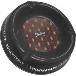 ΣΤΑΧΤΟΔΟΧΕΙΟ SMOKING FLAMES BLACK 20cm ΜΕΓΑΛΟ METAL ASHTRAY 8414775021955
