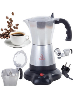 Καφετιέρα Μόκα Ηλεκτρική 300ml 480W για 6 Φλιτζάνια Αλουμινίου