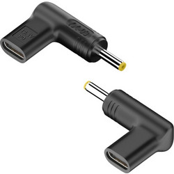 Powertech YX-03 Αντάπτορας Τροφοδοσίας USB-C σε HP 4x1.7mm, Μαύρος