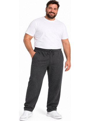 JOIN Ανδρικό Παντελόνι Φόρμας Plus Size με Fleece CP4407-3 Ανθρακί