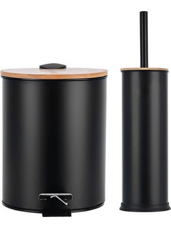 ΣΕΤ ΠΙΓΚΑΛ & ΧΑΡΤΟΔΟΧΕΙΟ 7lt BAMBOO ESSENTIALS ΜΑΥΡΟ