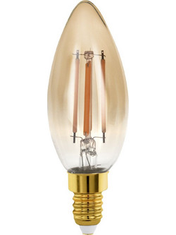 Λάμπα LED Eglo E14 C35 Dimmable Filament Amber 1700K 300lm 4W 110069