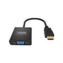 Vision Systems Μετατροπέας HDMI/VGA αρσενικό σε θηλυκό - TC-HDMIVGA/BL