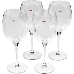 Alessi Σετ Ποτήρια Κρασιού Γυάλινα Κολωνάτα Mami XL 450ml 4τμχ SG119/1S4
