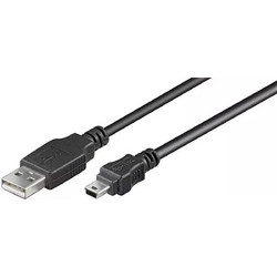 MicroConnect Καλώδιο USB-A αρσενικό σε Mini USB-B 5P αρσενικό, 10m, Μαύρο (USBAMB510)