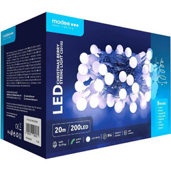 Modee Lighting Χριστουγεννιάτικα Λαμπάκια LED Berry 200 LED 20m ρεύματος Ψυχρό Λευκό
