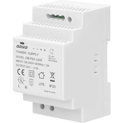 Τροφοδοτικό ράγας 24V DC 4,5A, 54W IP 20 Τάση εισόδου 100-230 V AC - Orno (OR-PSU-1648) 28127