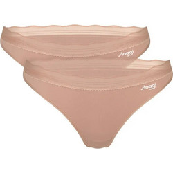 Sloggi Go Blush Γυναικεία String με Δαντέλα Μπεζ 2Pack 10228606-00ME