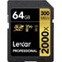 Lexar 2000X Professional SDXC 64GB Class 10 U3 V90 UHS-II + USB Adapter