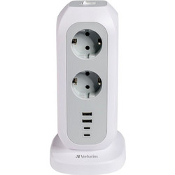 Πολύπριζο Verbatim EU Tower EUPT-01 11xAC / 2xUSB-A / 2xUSB-C 49547