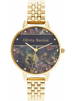 Olivia Burton Varsity Γυναικείο Ρολόι με Χρυσό Μεταλλικό Μπρασελέ OB16VS01