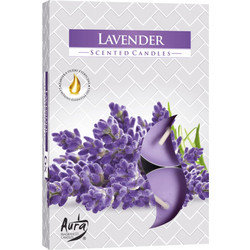 Σετ από 6 αρωματικά κεριά ρεσώ - Λεβάντα (Lavender) 3.7x1,2cm Χρόνος καύσης για κάθε κερί : 4 ώρες