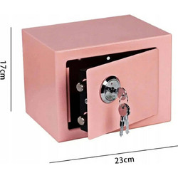 Extralink Χρηματοκιβώτιο Home S-404 (EX.36301) Ροζ 4.5L με Κλειδί