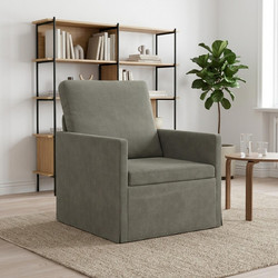 vidaXL Πολυθρόνα Υφασμάτινη Ανοιχτό Γκρι 70x81x82cm 42041034
