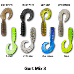 Gurt 60mm 8 Τεμάχια Τεχνητό Δόλωμα Σιλικόνη 6cm MIX 3