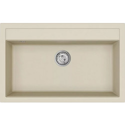Helika Quadro SQQ103-111W Ένθετος Νεροχύτης Γρανίτη Μπεζ SQQ103W-111-AQF-001V-Τ 79x51cm