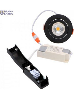 LED Downlight 7W 2700K 450Lm black DIM 800542 SHADA