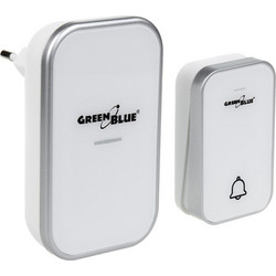 GreenBlue GB157 W Kinetic Battery-free Wireless Door Bell, Melodies, White, Range up to 200m, IP44 GB157 W