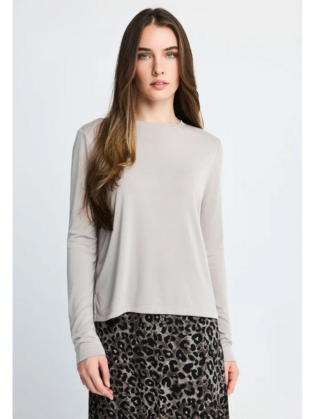 FUNKY BUDDHA Women's long-sleeved modal FBL014-103-07 fog