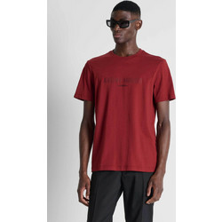 Antony Morato ανδρικό T-shirt με λογότυπο Regular Fit - KS02695FA100240 Μπορντό