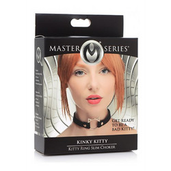 Master Series Kinky Kitty Ring Choker Black