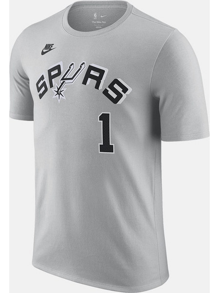 Nike NBA San Antonio Spurs Essential Hardwood Classics Ανδρικό T-Shirt IU2387-009 FLT SILVER/(WEMBANYAMA VICT)