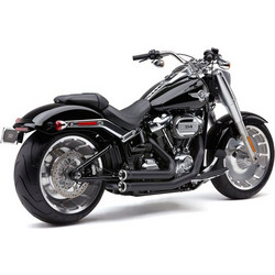 Cobra εξάτμιση για μοτοσυκλέτα Harley-Davidson Softail 18-20 FLFB/S Fat Boy, FXBR/S Breakout | Cobra Speedster Shorts RPT exhaust. Black