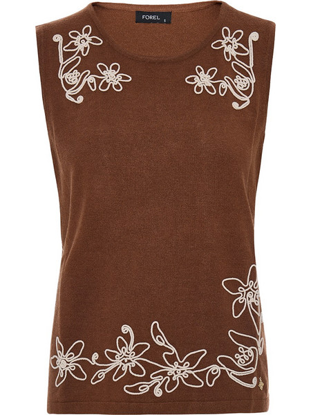 FOREL Πλεκτή μπλούζα 083.90.01.014-ΚΑΦΕ Brown