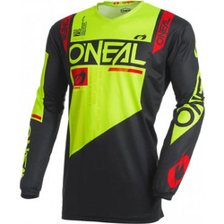 Oneal Element Factor V.27 MX Μπλούζα Black/Neon Yellow