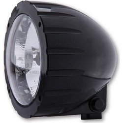 SHIN YO ABS Headlight HS1 With Milling, Black, Bottom Mounting