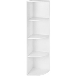 Vasagle Γωνιακή Ξύλινη Ραφιέρα με 4 Ράφια 30 x 30 x 129.5 cm (LBC42WT) (VASLBC42WT)