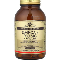 Solgar Omega-3 Triple Strength Ιχθυέλαιο 100 Μαλακές Κάψουλες