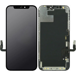 TW INCELL LCD για iPhone 12/12 Pro, camera-sensor ring, earmesh, μαύρη