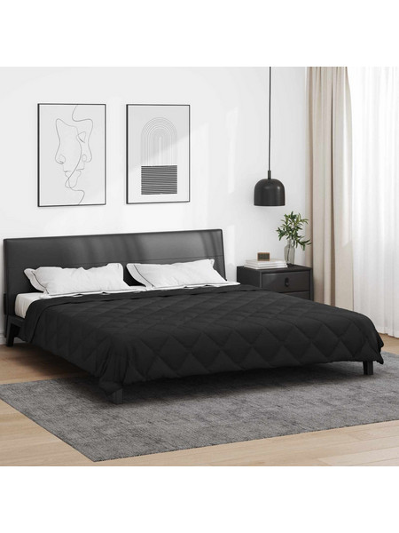 vidaXL Κουβέρτα ολόκληρου του χρόνου Μαύρο 200 x 240 cm Μικροΐνες