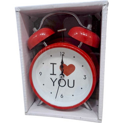 Επιτραπέζιο ρολόι - Ξυπνητήρι - 8806-5 - 880652 - Red/White