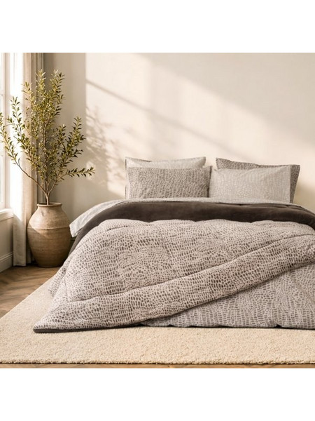 Κουβερτοπάπλωμα Υπέρδιπλο Leone Nima Home Μπεζ 220x240