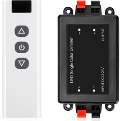 ΣΕΤ ΤΗΛΕΧΕΙΡΙΣΤΗΡΙΟ RF 3 ΠΛΗΚΤΡΩΝ + ΔΕΚΤΗΣ DIMMER, ΤΑΙΝΙΑ LED, 5-24V DC, 8A, 24V 192W, 25-30M, IP20 / JLRFLT1